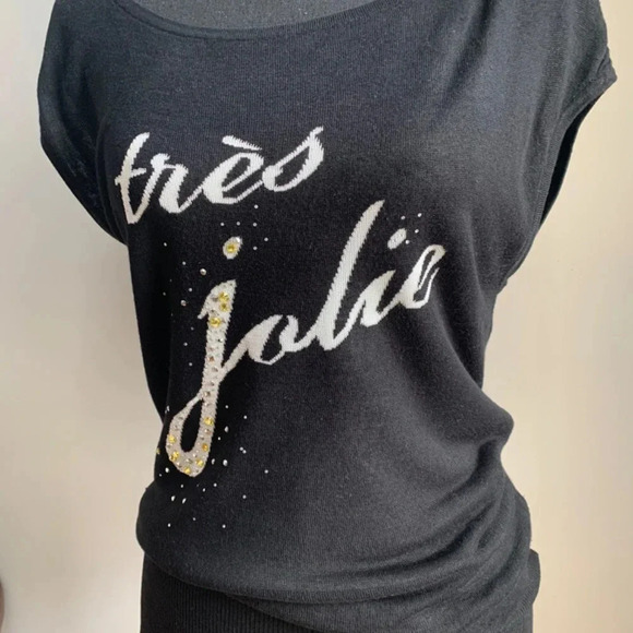 White House Black Market ‘Tres Jolie’ Knit Top - Picture 2 of 4